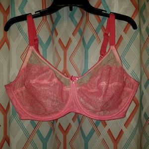 Pink unlined bra